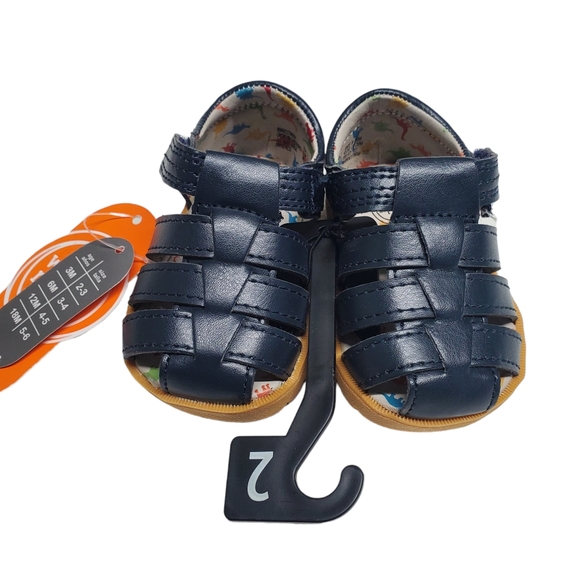8NWT Wonder Nation Baby Boy Fisherman Sandal Navy Size 2 - Picture 2 of 11